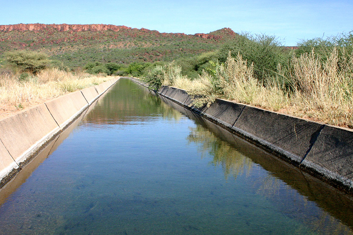 Channel for drinking water at the Waterberg.