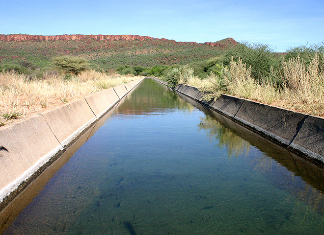 Drinking water channel at the Waterberg
