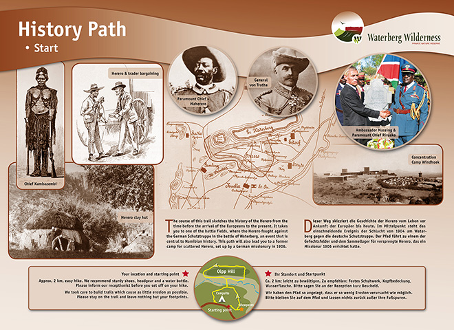 One of the information boards of the newly established History Path
